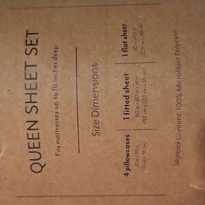Premium White 6-Piece Sheet Set - SZ Queen - NWT